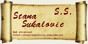 Stana Šukalović vizit kartica
